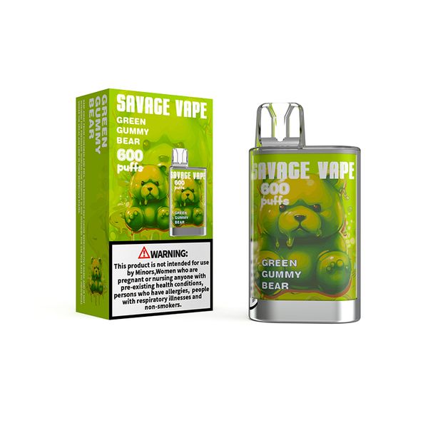 Armazém local Savage vape Crystal 600 Puffs Vapes Disponível Puff 800 Randm Tornado Cigarro eletrônico 550mAh Bateria de 2 ml de barras preenchidas barras de barra de vara 2%