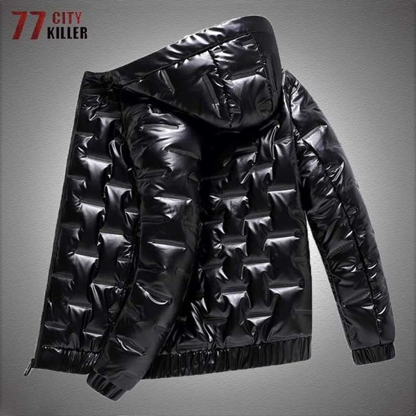 Parkas masculinas jaquetas de inverno para baixo homens engrossados bolha quente acolchoado brilhante parka masculino casaco com capuz blusão casacos de neve jaqueta masculina yq230927