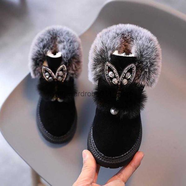 Stivali Nuovi Stivali per bambini Autunno Inverno Scarpe per ragazze Caldo cotone Peluche Soffici Mocassini per bambini Mocassini per bambini Scarpe per bambini Scarpe per bambiniZB Q230926