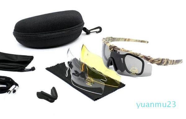 Quadro gafas polarizadas Airsoft Combat Wargame tiro óculos de Paintball