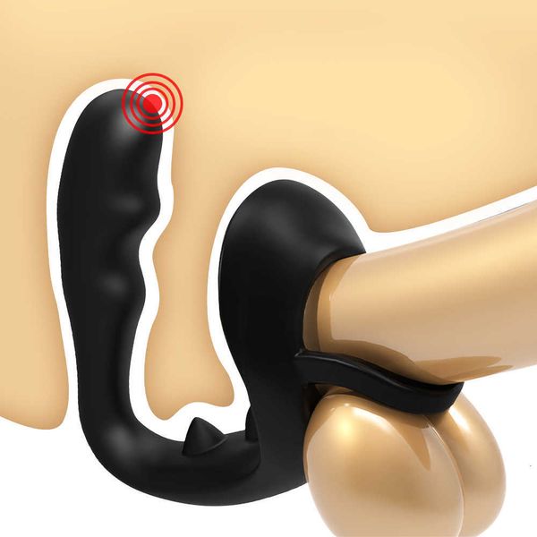 Brinquedo sexual massageador g ponto vibrador anal estimular butt plug para homens brinquedos eróticos anel de manga pênis massageador de próstata vibração peniana