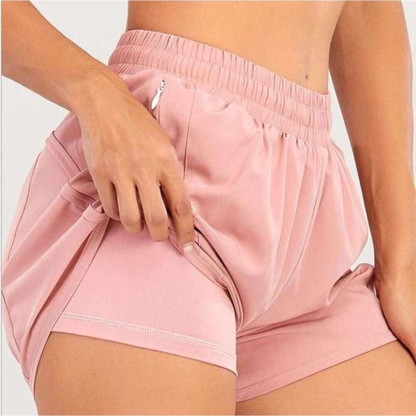 Pantaloncini da yoga alla moda da donna LU LUL-0160 Pantaloni da donna Esercizio Fitness Wear Ragazze Runn Pantaloni da palestra elastici da donna con coulisse Foderato Abbigliamento sportivo Corto MLBU