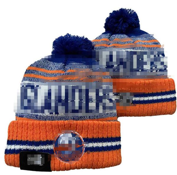 NEW YORK Beanie ISLANDERS Berretti North American Hockey Ball Team Patch laterale Inverno Lana Sport Cappello lavorato a maglia Cappellini con teschio a0