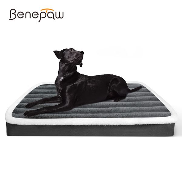 Canis Pens Benepaw Macio Ortopédico Cama de Cão Lavável Nonslip Egg Crate Foam Kennel Pad Pet Sleeping Mat Almofada para Pequeno Médio Grande Raça 230926