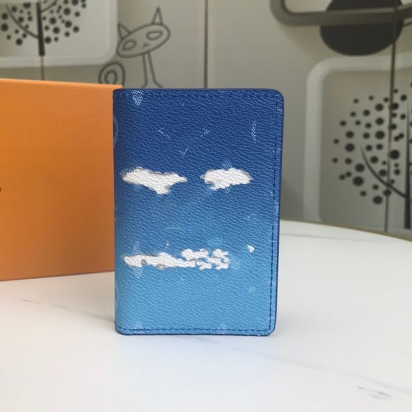 7A M69679 Múltiples titulares de tarjetas Diseñadores de billeteras de crédito Hombres y mujeres Moda negra Funda para pasaporte ID Negocios Mini bolsillo para monedas para damas Estuche para monedero