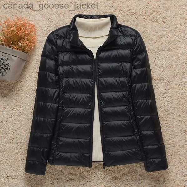 Mulheres Down Parkas Duck Down Jacket Mulheres Ultra Light Down Jacket All Season Feather Jacket Plus Women Overcoat Windbreaker Coats Down CoatsL230927