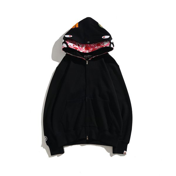 Mens Hoodie Tasarımcı Man Hoodies Sweatshirt Çift Cap Siyah Tam Fermuar Yukarı Kapüşonlu Genç Erkek Kız Pembe En Kalite% 100 Saf Pamuk Kalın Sweatshirt