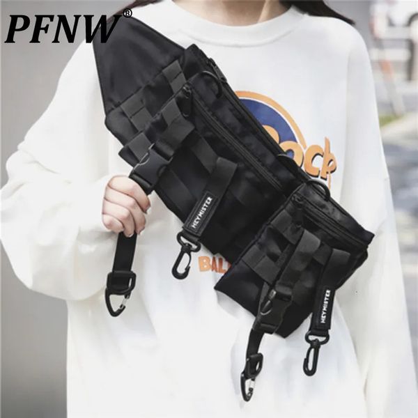 Duffel Bags PFNW Multi Bolso Tático Funcional Pacote de Cintura Techwear Casual Bolsa de Telefone Ao Ar Livre Correndo Hip Hop Cinto de Peito Streetwear 230927