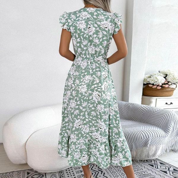 Abiti casual Lady Dress Summer Om Hem Sone Midi Dressità morbida Domande per vacanze chic