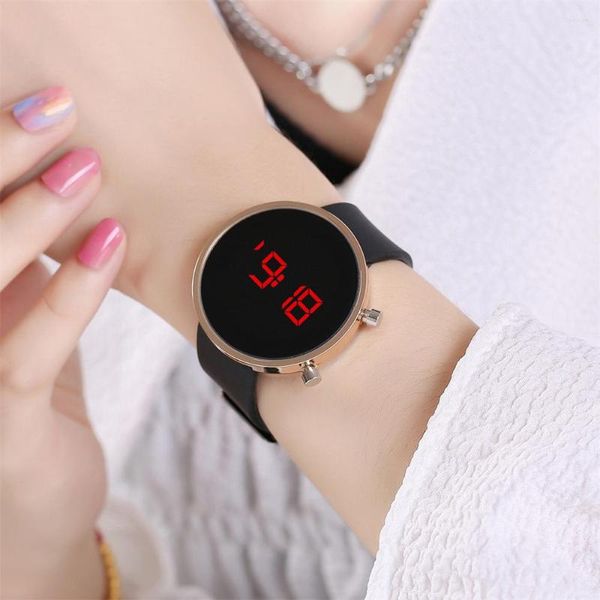 Relógios de pulso de silicone relógio digital mulheres homens quadrado led esporte eletrônico moda feminina rosa relógios de ouro relógio reloj hombre