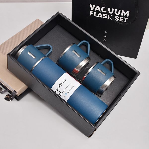 Kupalar Premium Business Hediyeler Set Paslanmaz Çelik Yalıtımlı Kupa Çift Kıyafet Vakum Taşınabilir Su Şişesi Kupa Araç Termos Kahve 230927