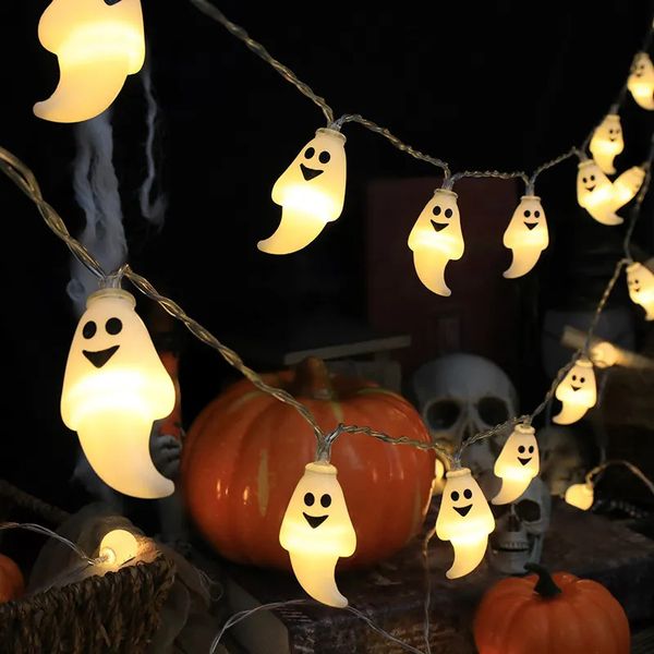 Altri articoli per feste per eventi 15 m 10 LED Stringa di luce di Halloween Zucca Cranio Palle per gli occhi Fantasma Festival Lanterna Dolcetto o scherzetto Happy Day Decor 230921