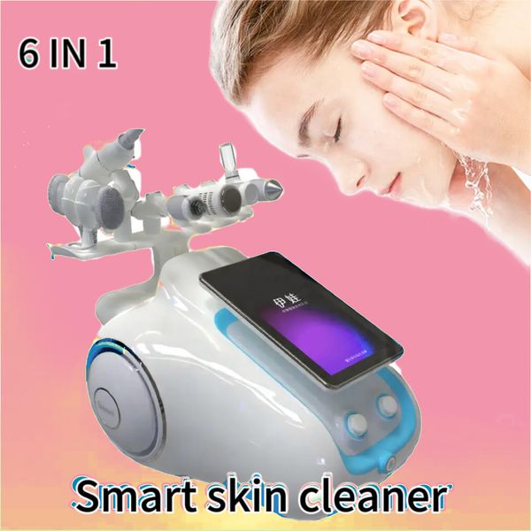 6 em 1 portátil anti-inchaço aqua máquina de oxigênio facial hidro facial aqua peel máquina máquina de microdermoabrasão facial