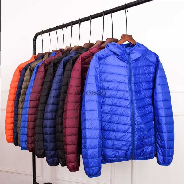 Parkas masculinas plus size 7xl jaqueta sopradora masculina outono primavera ultra leve empacotável jaqueta resistente à água e ao vento casaco respirável YQ230927