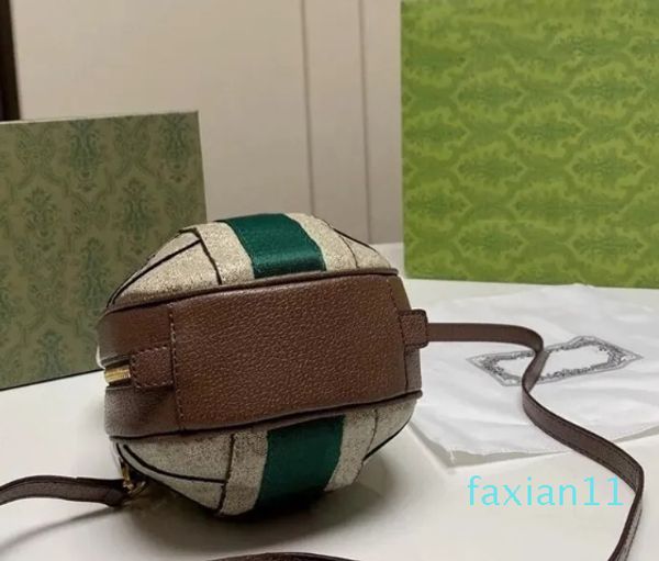 Bola de boliche em forma de sacola feminina bolsa de ombro cruz corpo bolsa moeda corrente destacável listras vermelhas e verdes design