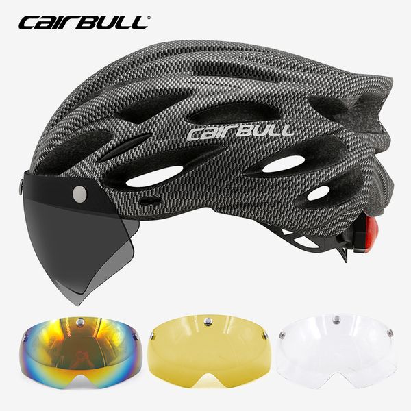 Capacetes de ciclismo capacete luz estrada mtb mountain bike bicicleta led 5462cm para homens mulheres viseira casco acessórios 230926