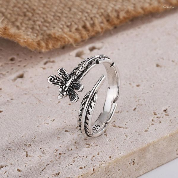 Hochzeit Ringe Retro Vintage Libelle Ring Für Frauen Weibliche Geometrische Zubehör Persönlichkeit Offene Mädchen Schmuck