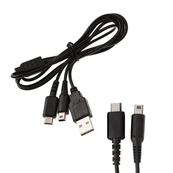 Cavo di ricarica per caricabatterie USB 2 in 1 per il nuovo 3DSLL XL 3DS DSiXL DSi DS Lite DSL 2DS SPEDIZIONE VELOCE di alta qualità ZZ