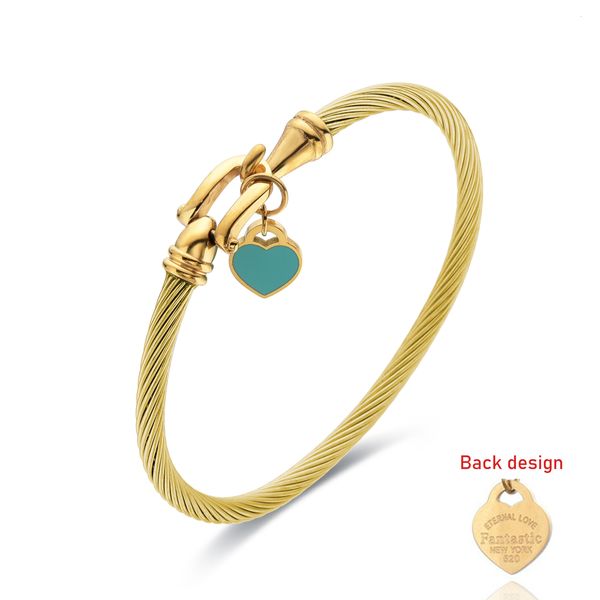 Bracciale FYSARA Cuore d'amore Bracciale con chiusura in acciaio inossidabile per le donne Gioielli di fidanzamento per sempre Amicizia Regalo fortunato 230926