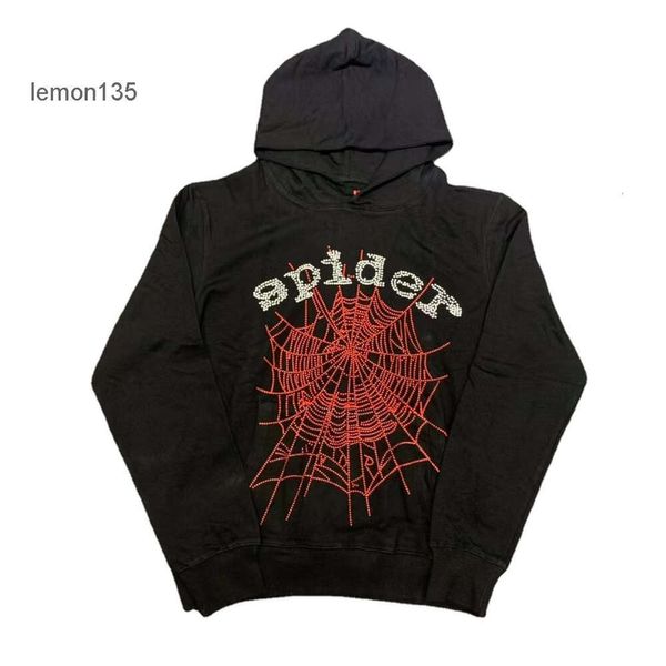 Kazak kırmızı sp5der genç haydut 555555 angel hoodies erkek ayakkabı baskı örümcek web sweatshirts tasarımcısı siyah hoodieh