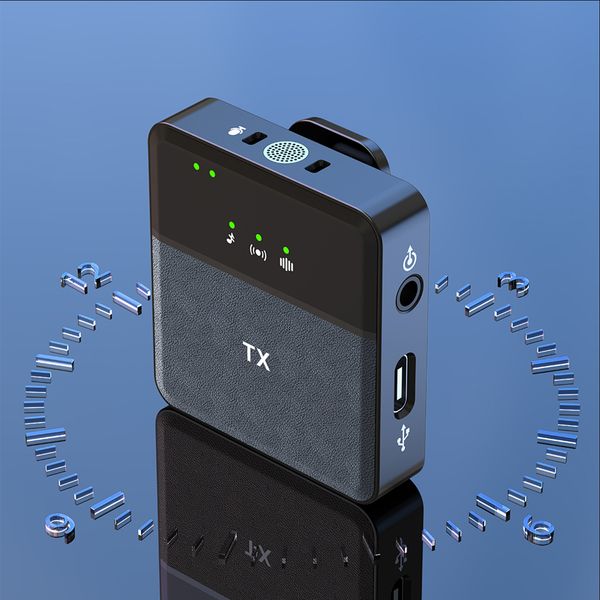 SX9 Kabelloses Mikrofon für PC/iPhone, USB C/Kamera (2 Mikrofone, 1 Empfänger), extrem langlebig, 360 Grad intelligente Rauschunterdrückung