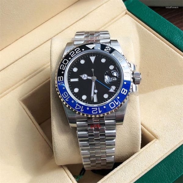 Armbanduhren, die luxuriöse Herren-Automatik-Mechanische Uhr Schwarz Blau Keramiklünette Edelstahl Saphir Sport GMT Business verkaufen