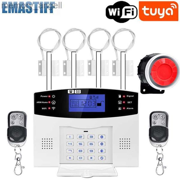 Alarmsysteme IOS Android APP Wireless Wired Home Security Tuya WIFI GSM Alarm System Intercom Fernbedienung Autodial Sirene Sensor Kit YQ230927