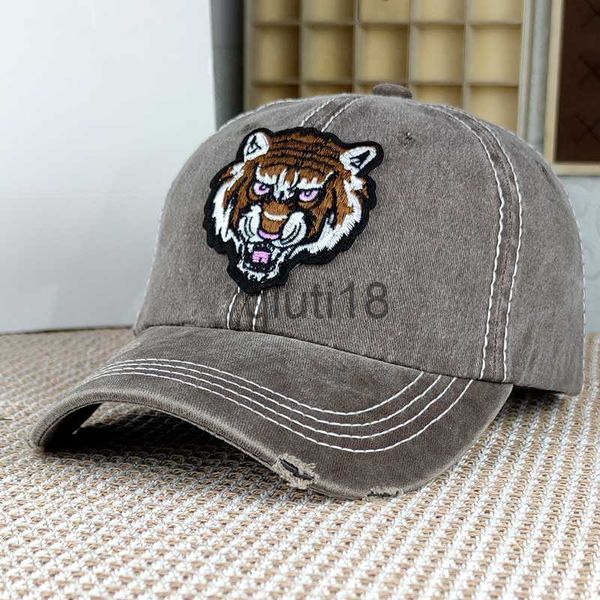 Ballkappen 2022 Baumwolle Schwarz Tiger Stickerei Baseballmütze Männer Frauen Snapback Hüte Sommer Freizeit Trucker Caps Unisex Hip Hop Hüte Gorras x0927