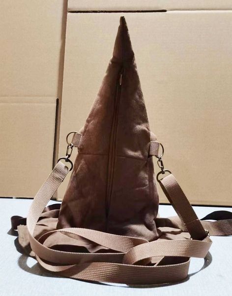 Nuova borsa portatile monospalla per Halloween, cappello a tracolla magica, strega marrone 230927