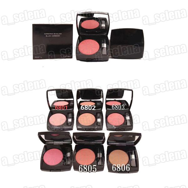 Marca Busher Busher Adorável Maquiagem de maquiagem Powor pó Harmonie de Blush 6 Cor