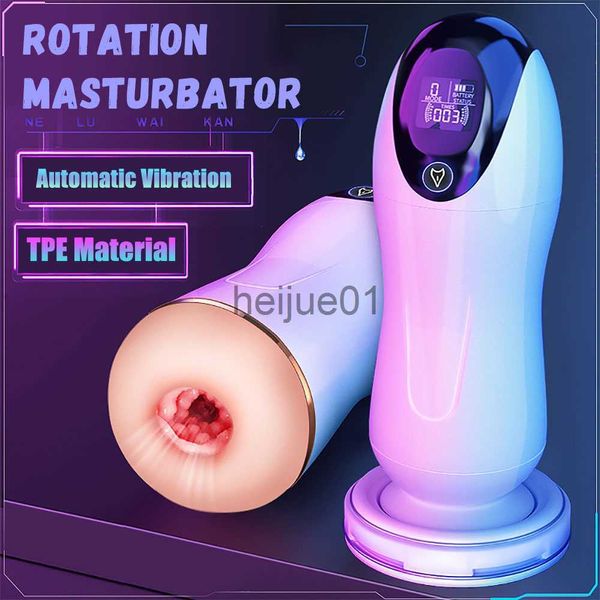 Mastürbatörler 18+Otomatik Erkek Mastürbatör Kupası Titreşim Seks Blowjob Vajina Cep Kedi Penisi Oral Seks Makinesi Oyuncakları Erkek Yetişkinler X0926