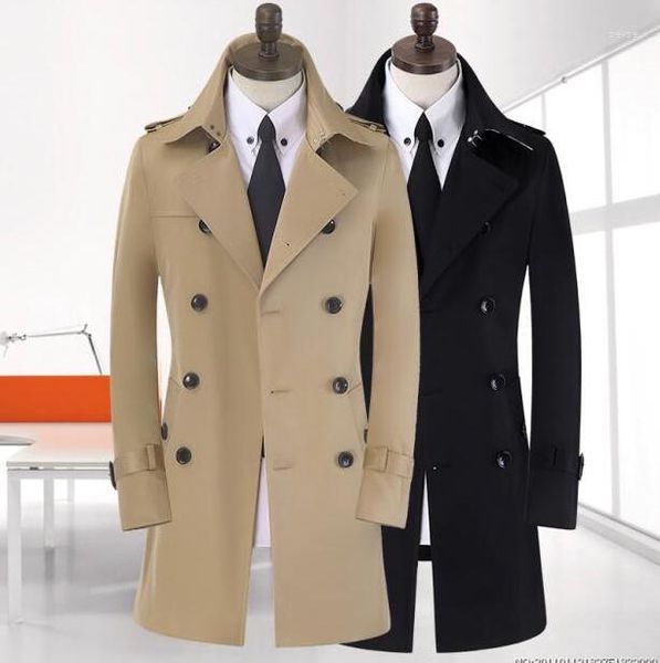 Trench da uomo all'ingrosso! Cappotto sexy slim per adolescenti di design da uomo Moda Capispalla da uomo classico da lavoro S - 9XL