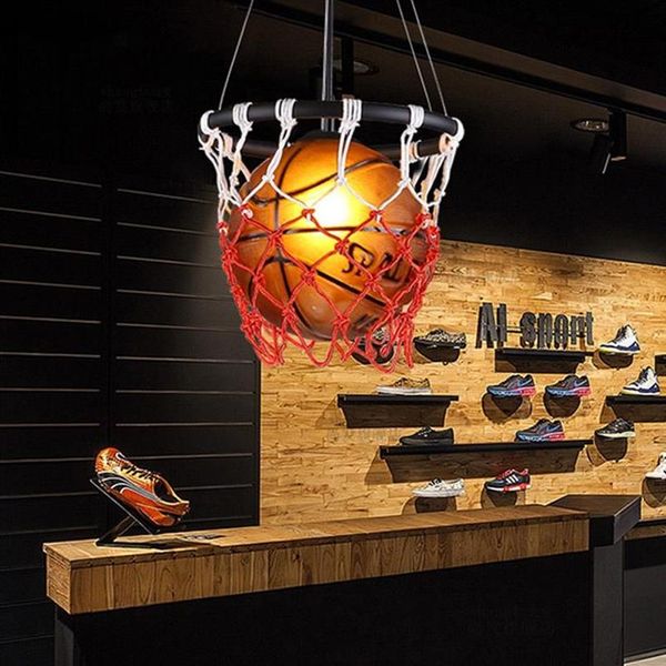 Basketball Pendelleuchte Küche Hängelampe Fußball Glas Lichter Kinderzimmer Industrie Hängeleuchte Beleuchtung Lamps298G