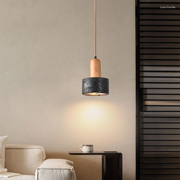 Lâmpadas pendentes buraco negro pedra minimalista moderno quarto bedhead designer nórdico restaurante bar personalidade lustre