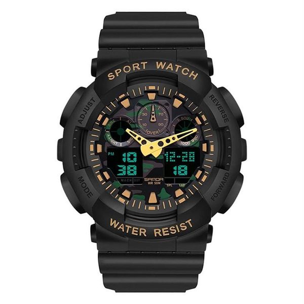 Herren Gshock Sport Watch wasserdicht 50m Armbanduhr Relogio Maskulino Big Dial Quartz Digital Military Army Uhr MEN WATCHEN 248N