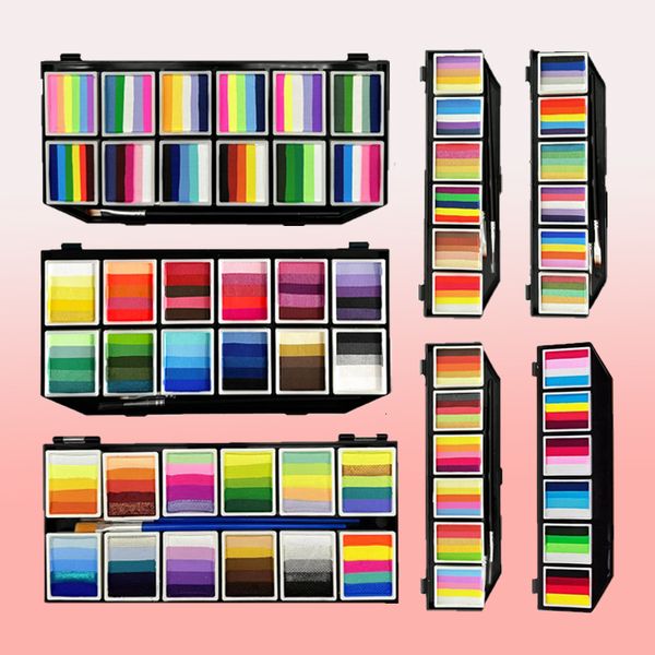 Körperbemalung, mehrfarbig, Kinderkörperbemalung, Großhandel für Kinder, Gesichtsbemalung, Bodyart-Palette, Party-Make-up, Beauty-Farbpalette mit Pinsel-Set 230926