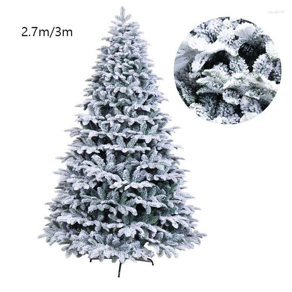 Weihnachtsdekorationen Künstlicher Schneebeflockungsbaum PE PVC Hochwertige Verschlüsselung Home Festival Party Dekor 2,7 m 3 m