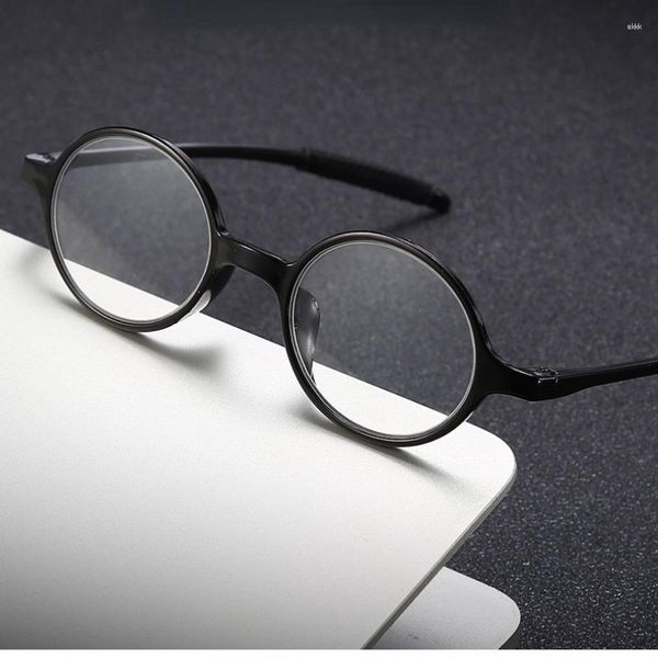 Óculos de sol vintage redondo quadro óculos de leitura para mulheres e homens pc com lentes transparentes de resina