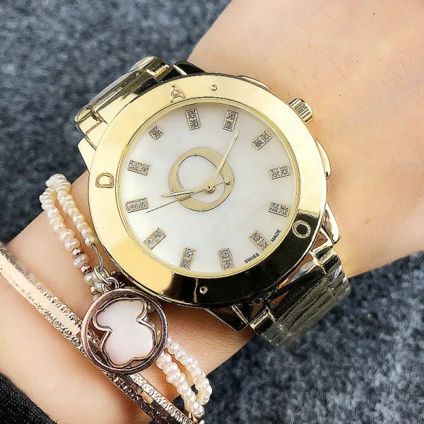 2023 Heißer Verkauf Mode Marke Uhren Frauen Mädchen Kristall Stil Metall Stahl Band Quarz Armbanduhr Kostenloser Versand Luxus Uhr Geschenk Designer Uhren