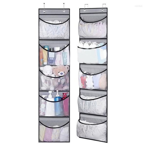 Коробки для хранения над дверью-органайзер с 5 карманами, складной подвесной шкаф, сумка для мягких игрушек
