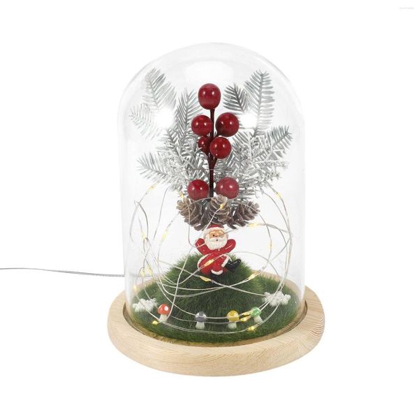 Luci notturne Albero di Natale Ornamenti a LED Decorazione per la casa Mini Lanterne Lampada Fai da te in miniatura