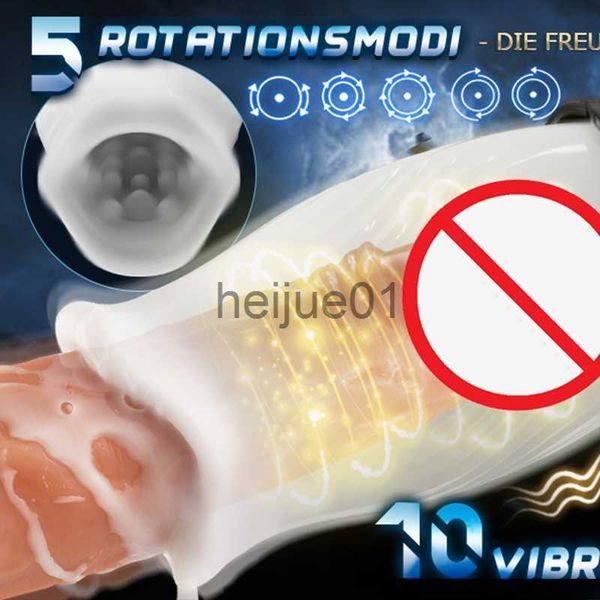 Masturbatoren Automatische Kolben Rotation Sucker Männlich Blowjob Masturbation Tasse Echt Oral Vibrator Elektrische Sex Spielzeug Männer Penis Übung Maschine x0926 x0927