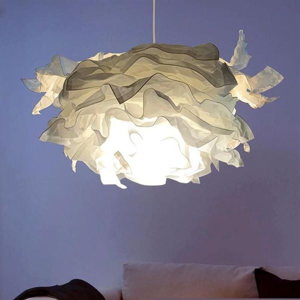 Lampade a sospensione Lampada a fiori di carta nordica Casa creativa fatta a mano fai da te Camera da letto sospesa Ristorante Lustro Apparecchio di illuminazione per interni E27Pe255A