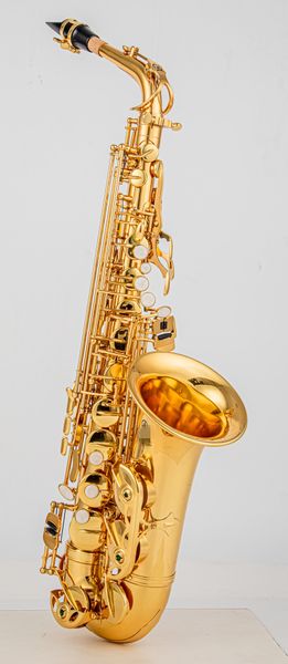 Made in Japan 280 Sassofono contralto professionale E Sassofono contralto in oro con boccaglio a fascia Reed Aglet Altro pacchetto posta 000