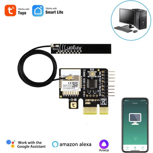 Andere Elektronik Tuya Wifi PC Netzschalter Computer Remote Boot Startup-Karte Telearbeit PICE Alexa Google Alice Smart Life APP-Steuerung 230927