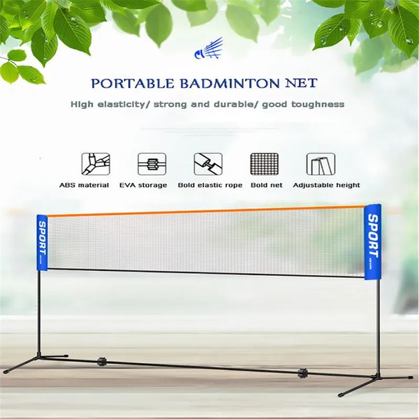 Set da badminton Rete portatile Allenamento professionale Maglia quadrata intrecciata standard Esercizio pieghevole Pallavolo all'aperto Tennis Sport 230927