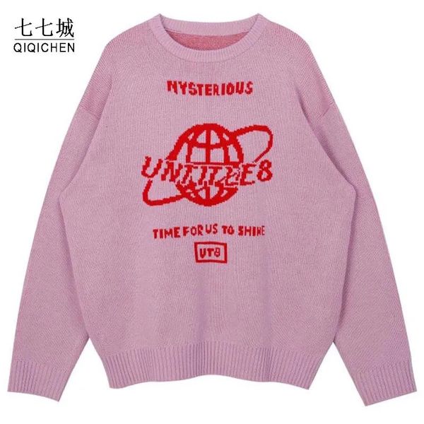 Männer Pullover Street Pullover Frauen Erde Brief Harajuku Kniting Tops Lose Warme Pullover Herbst Winter Japanische Mädchen Pullover Pullover 230927