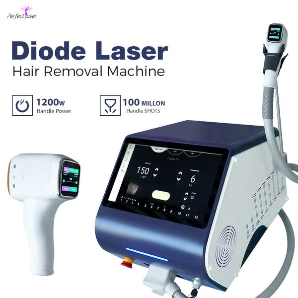 Laser per depilazione a diodi certificato 2023 755nm 808nm 1064nm 3 lunghezze d'onda per trattamenti di depilazione del naso delle donne Raffreddamento rapido Spedizione gratuita