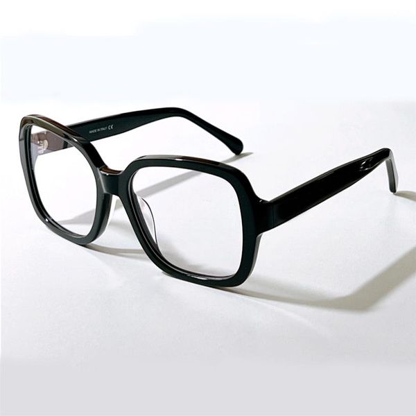 Óculos femininos quadrados, armação dourada preta, lente transparente, armações de óculos ópticos com box263z