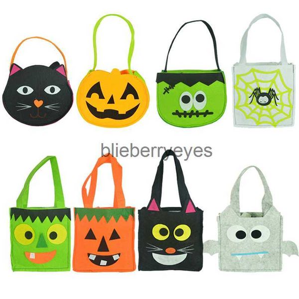 Tragetaschen, Halloween-Kürbis-Tasche, Handtasche, Süßigkeiten-Tasche, Kürbis-Tasche, Kürbis-Tasche, Spinnen-Fledermaus-Tasche, schwarze Katze-Tascheblieberryeyes